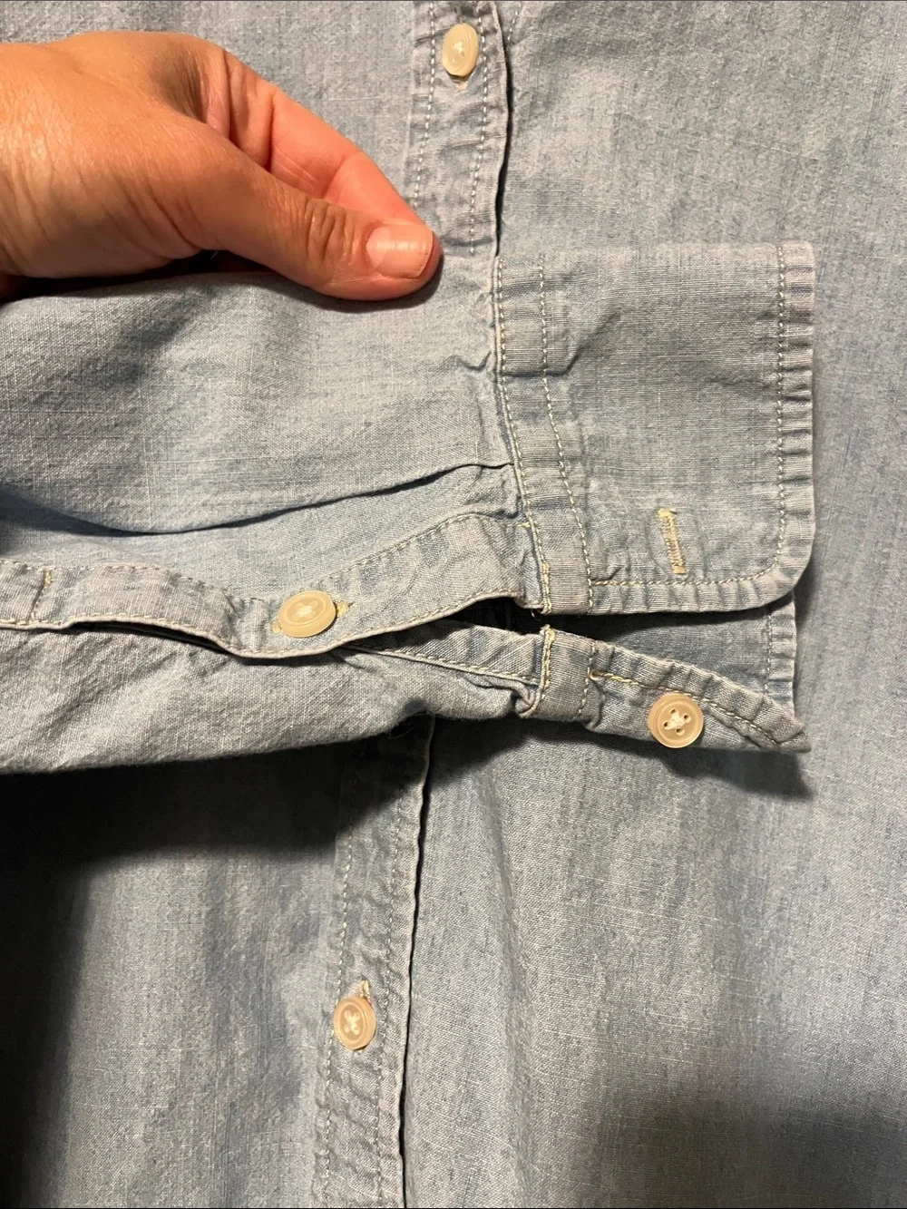 J. Crew Light Blue Denim Button-Down Shirt - Women's Classic